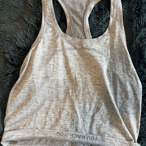 Gray Racerback Tank Top - Picture 2 of 4